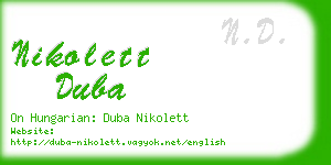 nikolett duba business card